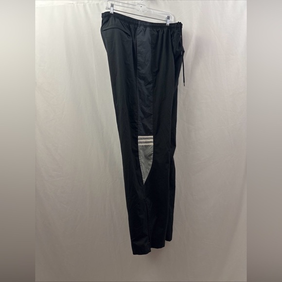 adidas Other - Vintage Adidas Pants Mens XL Black Windbreaker Joggers Ankle Zip Y2K Track